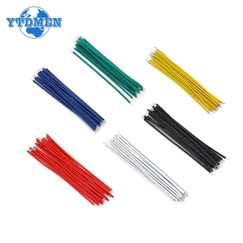 50pcs/120pcs Tin Conductor Wires 26AWG Jumper Wire 8cm Multicolour, for PCB and Breadboard Cable High-Quality