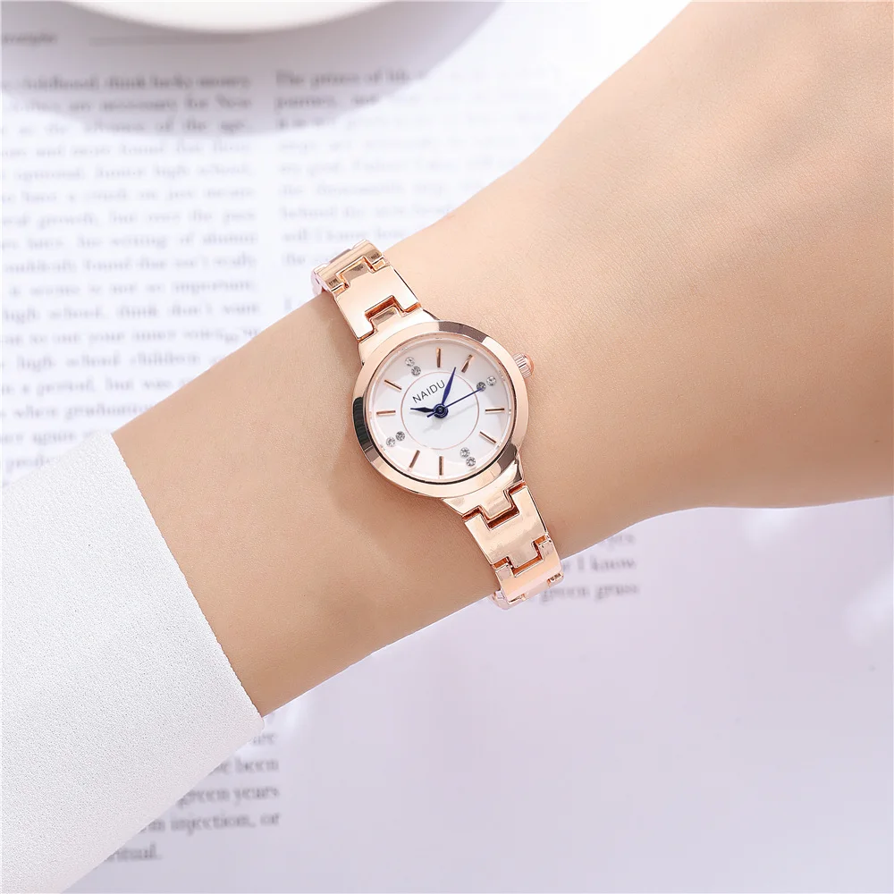 fashion small dial rhinestone steel band quartz women lady bracelet watch