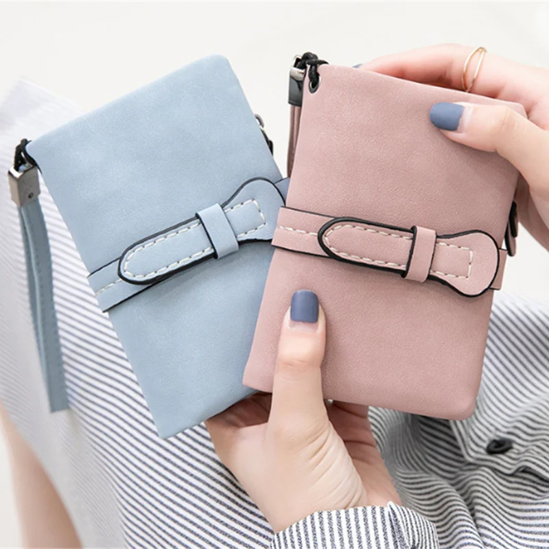 

Women Fashion Short Wallet PU Leather Zipper Ladies Purses Money Coin ID Card Holder Girls Cute Wallet