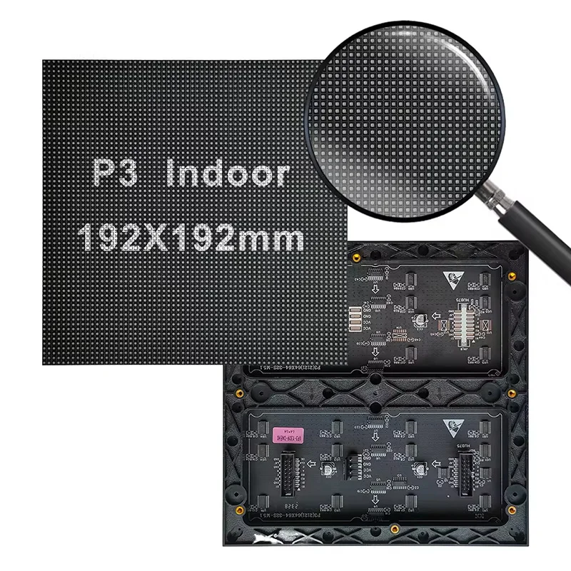 

P3 Full Color LED Digital Signage HUB75 RGB Pixel Display LED Display Module Indoor LED Video Wall Large Screen 192*192mm