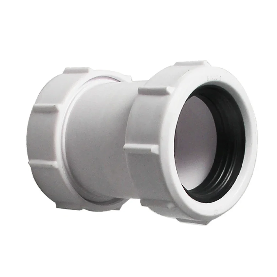 1 piece 40 mm rigid PVC PP straight coupling for garden irrigation systems water tank pipelines high pressure 850 kPa compatible