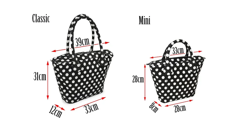 TANQU Short Long Round Flora Canvas Fabric Handle with Insert Lining for Obag Classic Mini O Bag Women's Bags Shoulder Handbag