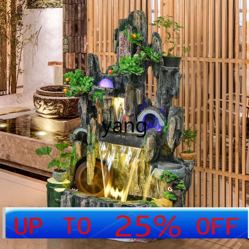 LH   large rockery, flowing water fountain, fish pond ornament, humidifier, lucky bonsai