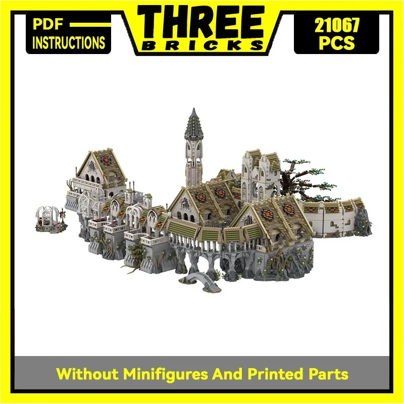 Rings Movie Model Moc Building Bricks Complete UCS Rivendell Town Technology Modular Blocks Gift Christmas Toy DIY Sets Assembly