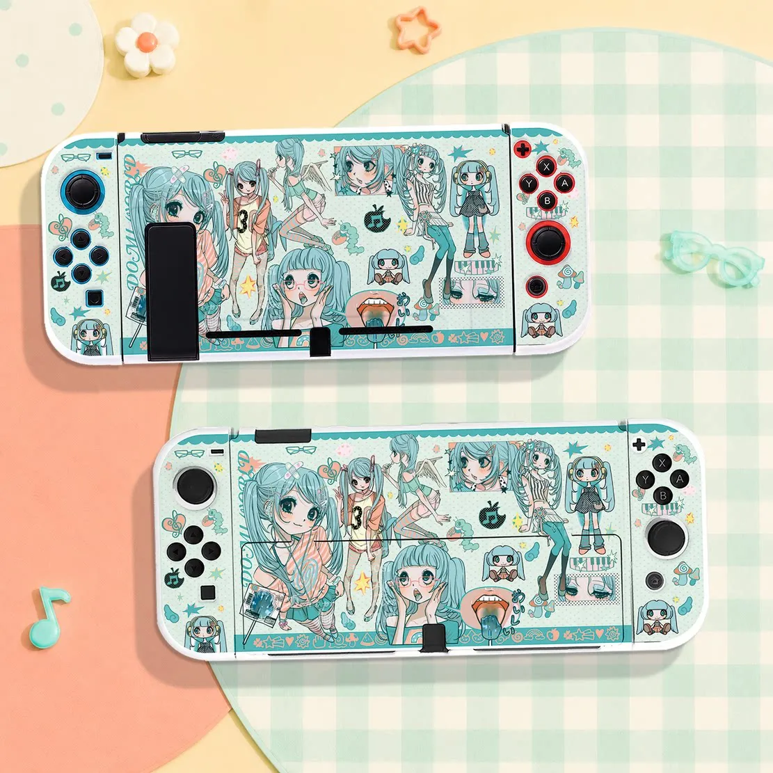 Anime Girly Switch Split Case for Nintendo Switch 2 OLED NS Game Console Dockable Full-Coverage Shock-Resistant Joy-Con Cases