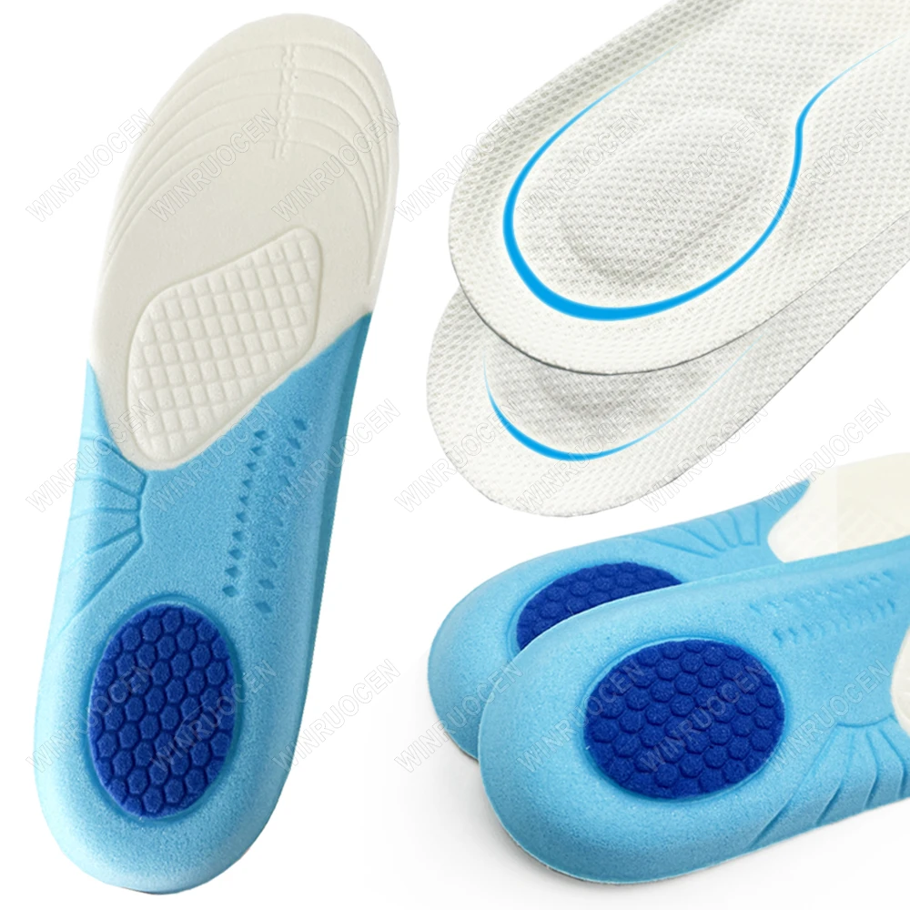 แผ่นรองรองเท้าเด็กแบบมีเมมโมรี่โฟม 1/2 คู่ ระบายอากาศ ดูดซับแรงกระแทก รองรับอุ้งเท้าแบน สำหรับใส่วิ่ง ยี่ห้อ WINRUOCEN ﻿