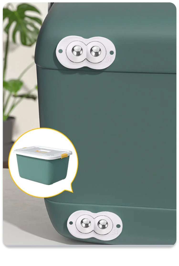 4 Stück Möbelrollen, robuste Kugelrollen, selbstklebend, Edelstahl, 360° ° Drehbares Universalrad Traglast 20/200 kg – Detail 10