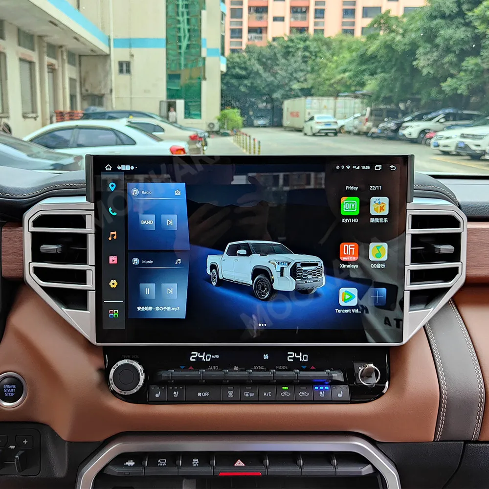 14.6 "أندرويد راديو تلقائي ستيريو لتويوتا تندرا/سيكويا 2020-2024 CarPlay الوسائط المتعددة سيارة لتحديد المواقع نافي مسجل شرائط التلفزيون Headunit