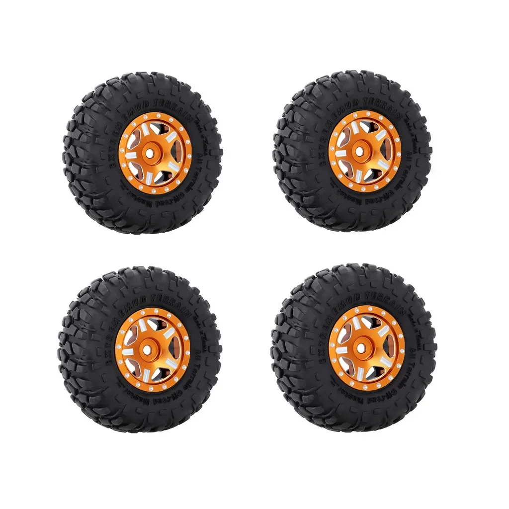 52*18mm 1.0 "Beadlock felgi zestaw opon do 1/24 gąsienica RC oś samochodu SCX24 AXI00001 rygiel Gladiator Xiaomi JIMNY