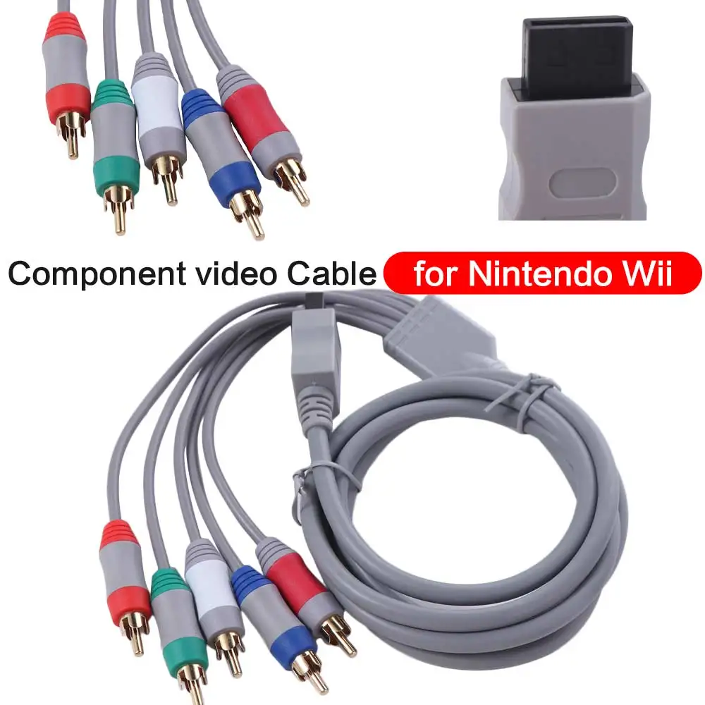 

5 in 1 Wii/Wiiu Component Cable Fast Charging 1080P Wii Game Cable Multifunctional 1.8m Audio Video TV Connector Cable USB TO SP