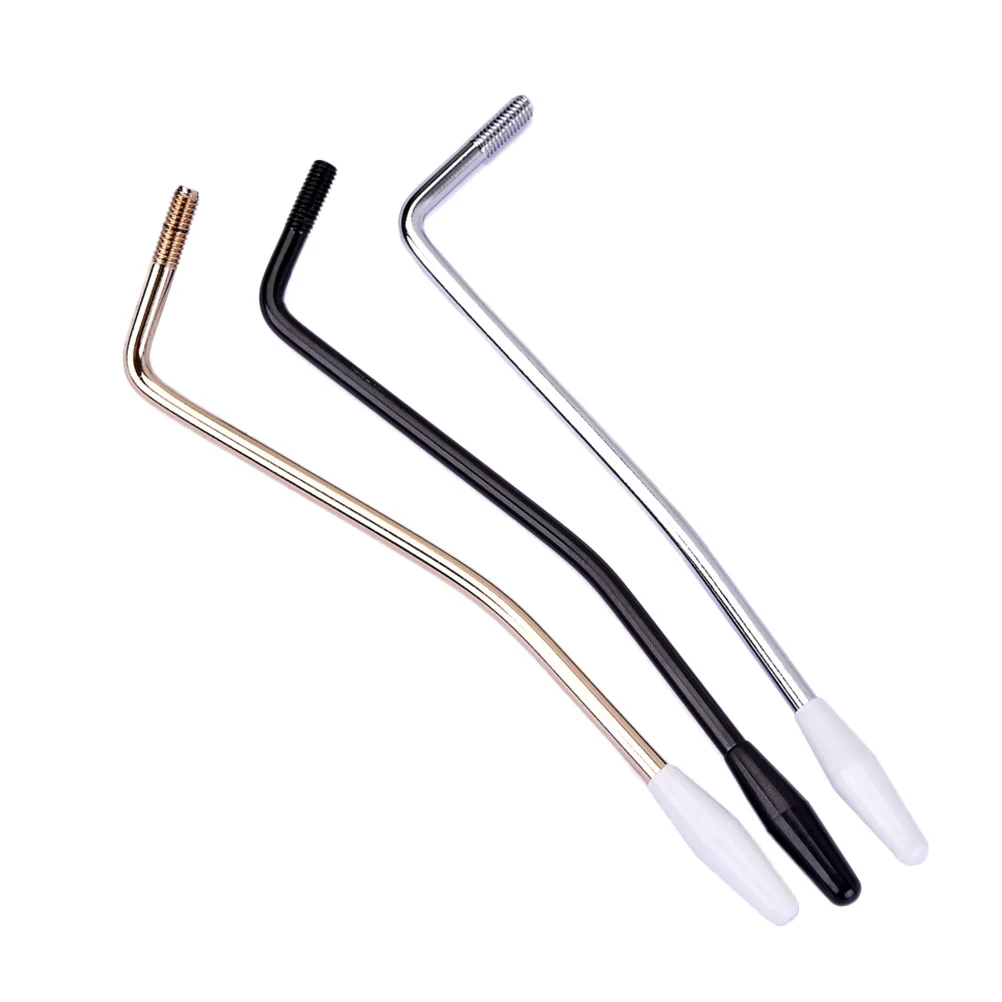 

3pcs 6.0Mm Guitar Tremolo Bar Single Tremolo Bridge System Parts Steel Plated Durable Whammy Arm For St Electric Guitar Players
