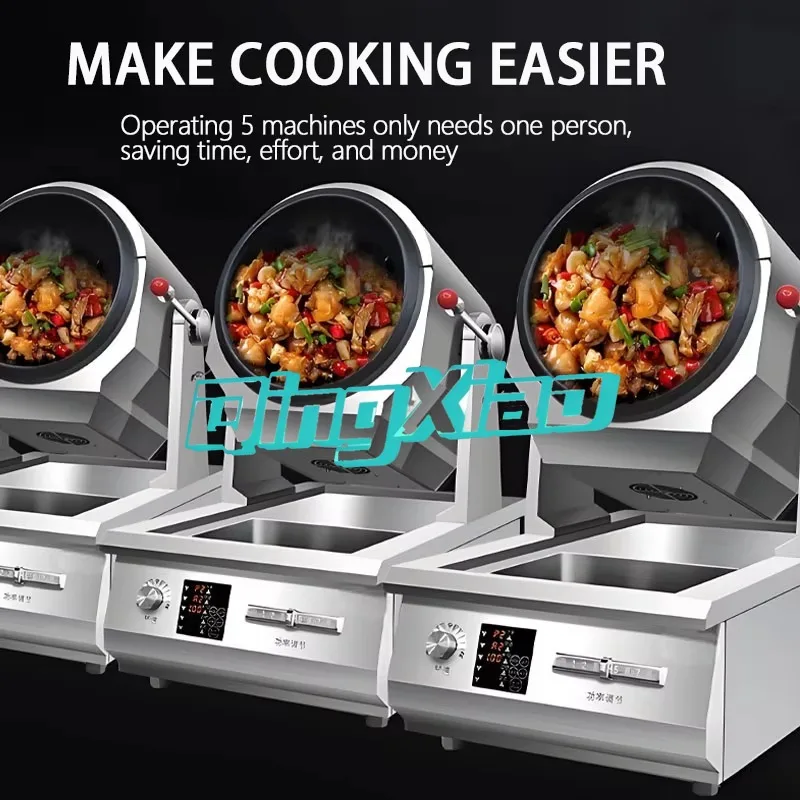 Commercial Automatic Drum Stir Fry Machine Intelligent Cooking Robot for Fried Rice Noodle Canteen Restaurant Cooking Equipment