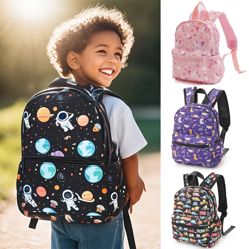 Children's Adjustable Shoulder Backpack Cartoon Cute Bags Boys Girls Students Large Capacity Backpacks Kids School Travel Bag