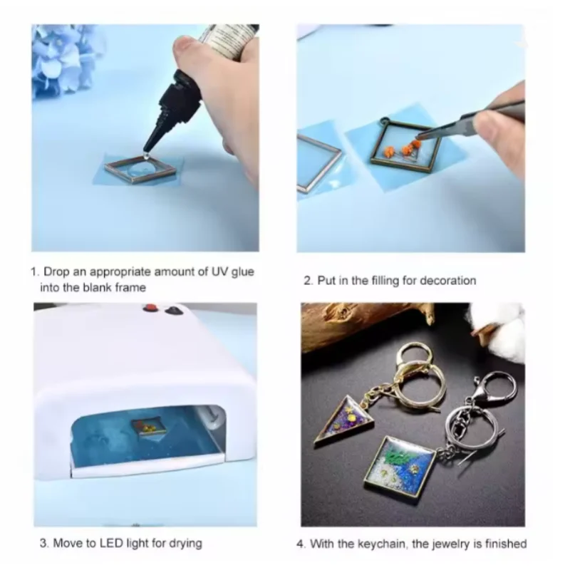 100g UV Resin Clear,Hard,Upgraded Crystal Clear Epoxy Resin Up Premixed UV Cure Resin for Craft Jewelry Making view 4
