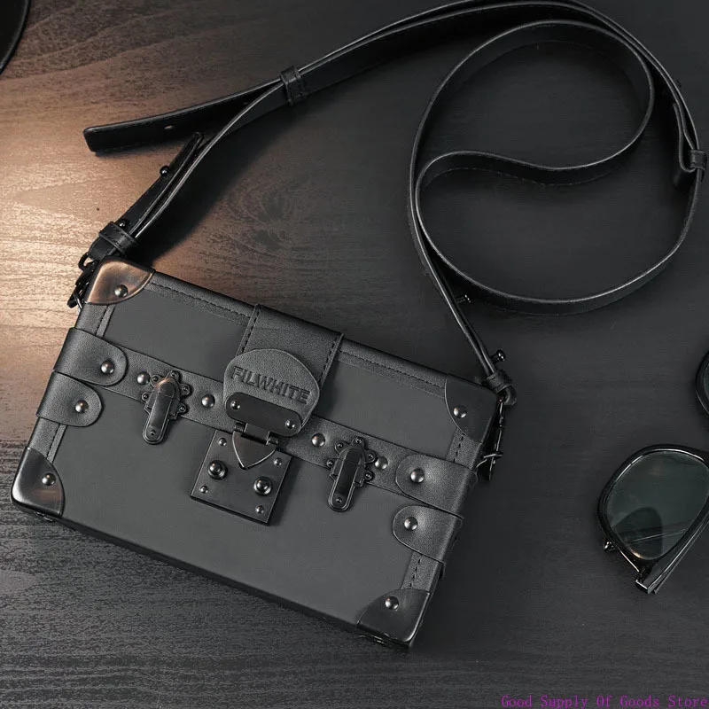 2025 bandolera de hombro de lujo para hombre, bandolera para marido, bolsos de pareja a la moda, bandolera lateral de cuero cuadrada pequeña para hombre Vintage