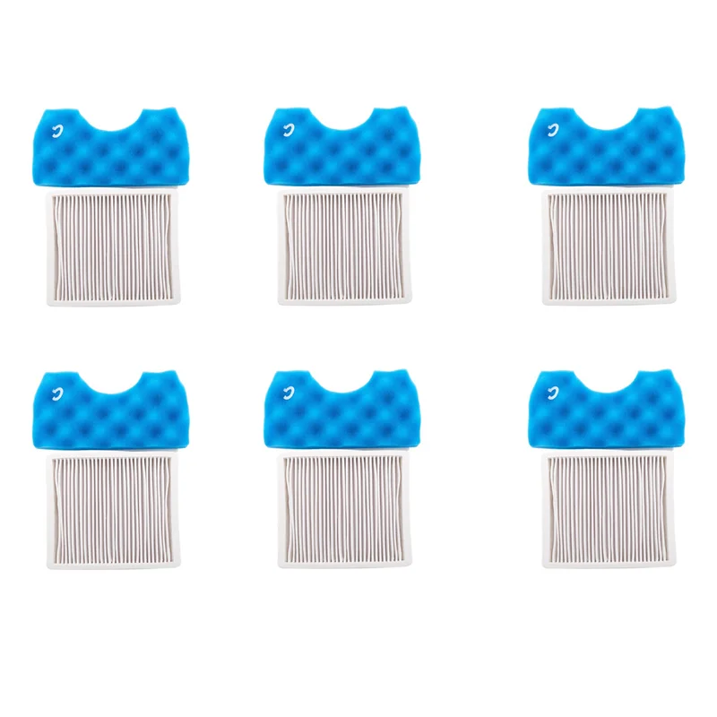 

AA49 6Pcs Dust Filter H11 HEPA Filter + 6Set Blue Hepa Filters For SC4300 SC4470 VC-B710W