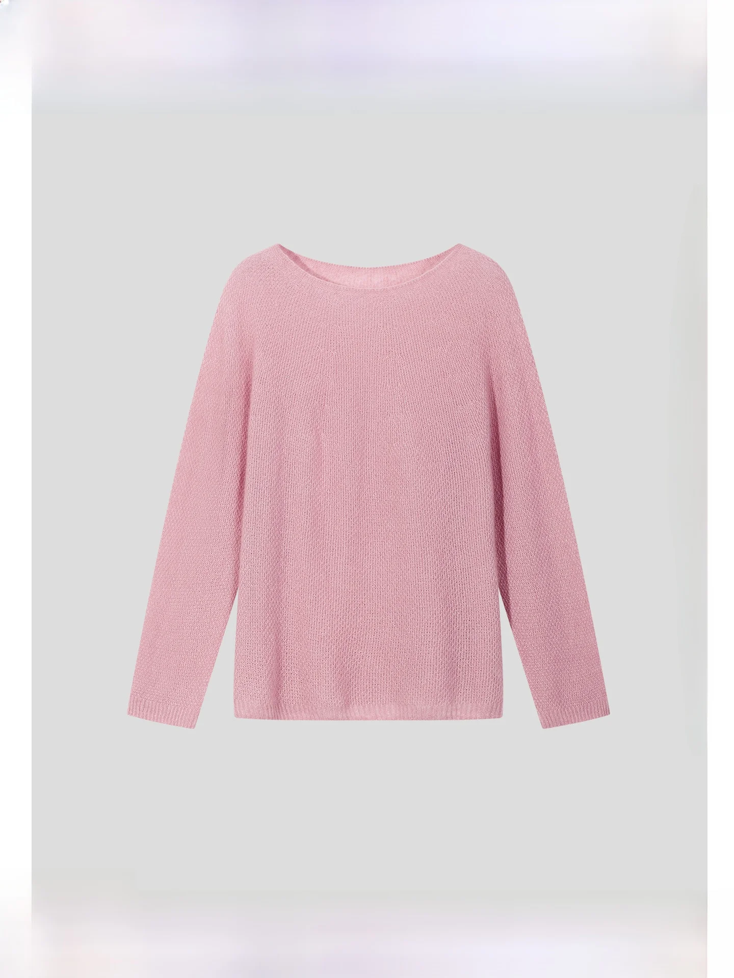 

XIMU STUDIOS Camere Silk Knitted Sweater Women Loose Lazy Sle One-oulder Sweater Soft Warm Daily Wear Pure Color