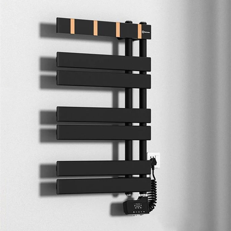AVONFLOW Black Towel Rack Bathroom Heated Towel Rail