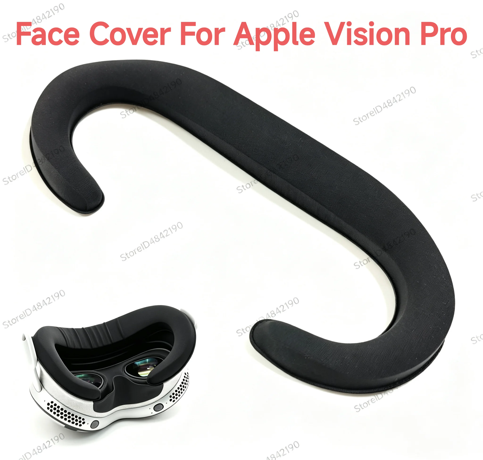 アップグレードされた磁気フェイスカバーインターフェース-apple-vision-pro-vr-ライトシールクッション交換用アイスシルクフェイシャルアイパッドアクセサリー