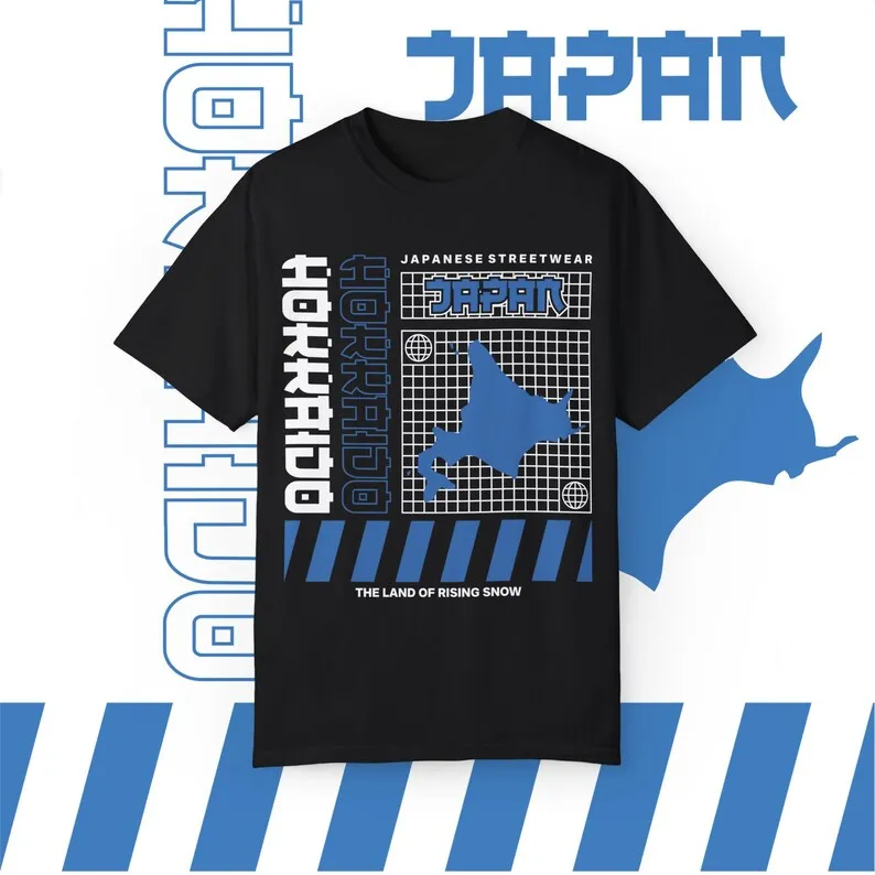 Japanese Streetwear Shirt Anime Merch Y2k Clothes Japanese Streetstyle tshirt Hokkaido Japan Graphic Tshirt Gift Idea Unisex Com