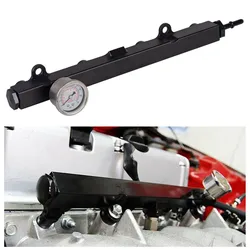 Aluminium K Series High Flow Injection Fuel Rail With Gauge Heavy Fuel Rail Kit For HONDA K20 K24 RSX CIVIC SI INTEGRA EP3