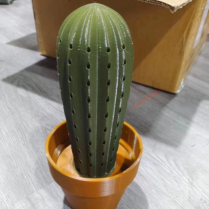 Plant Decoration Crafts Home Decoration Garden 3D Printed Cactus Simulation Pot Toothpick Box Table Decoration