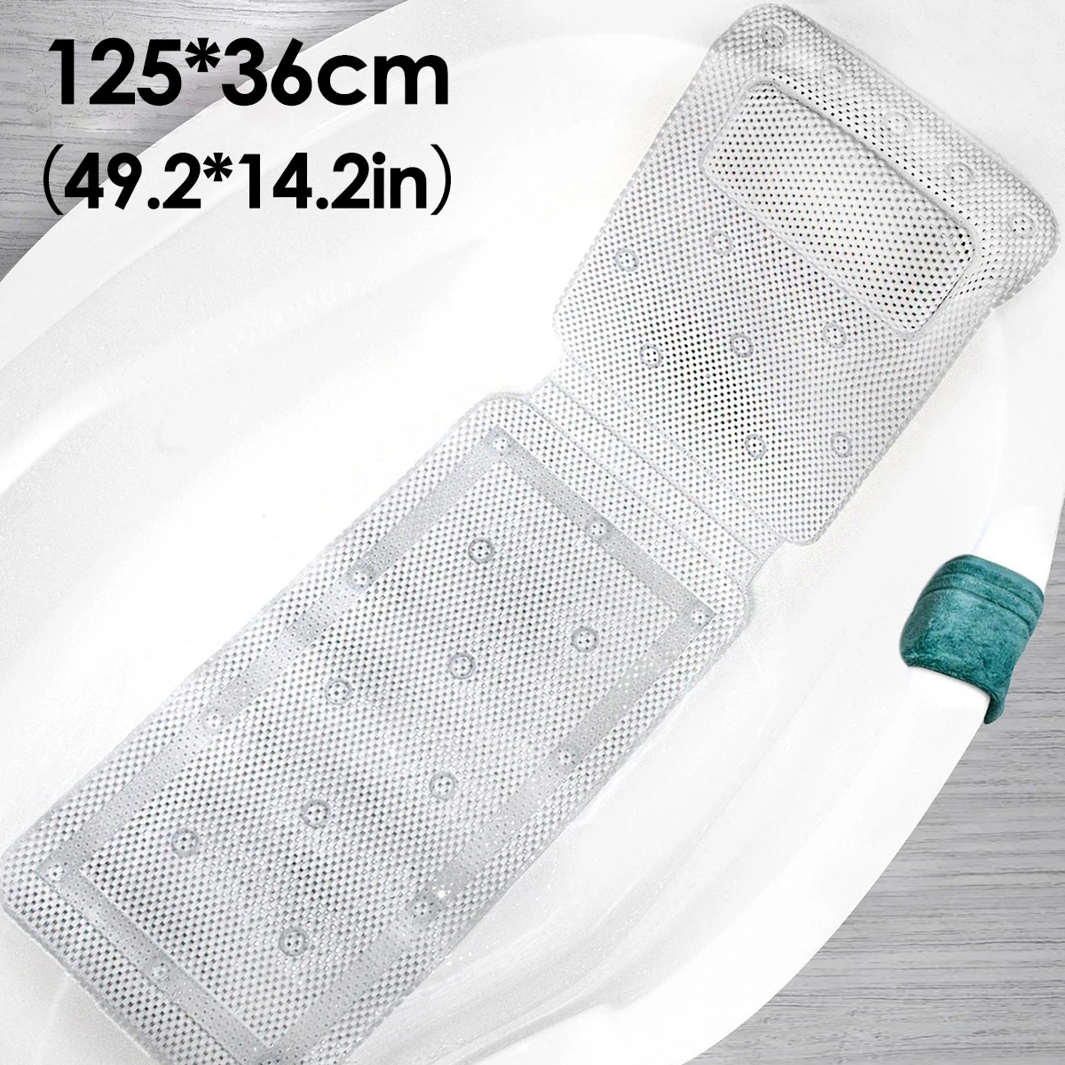 Full Body Bath Cushion Bath Pillow for Head and Neck Rest Bathtub Pillows with 30 Non-Slip Suction Rest your head and neck