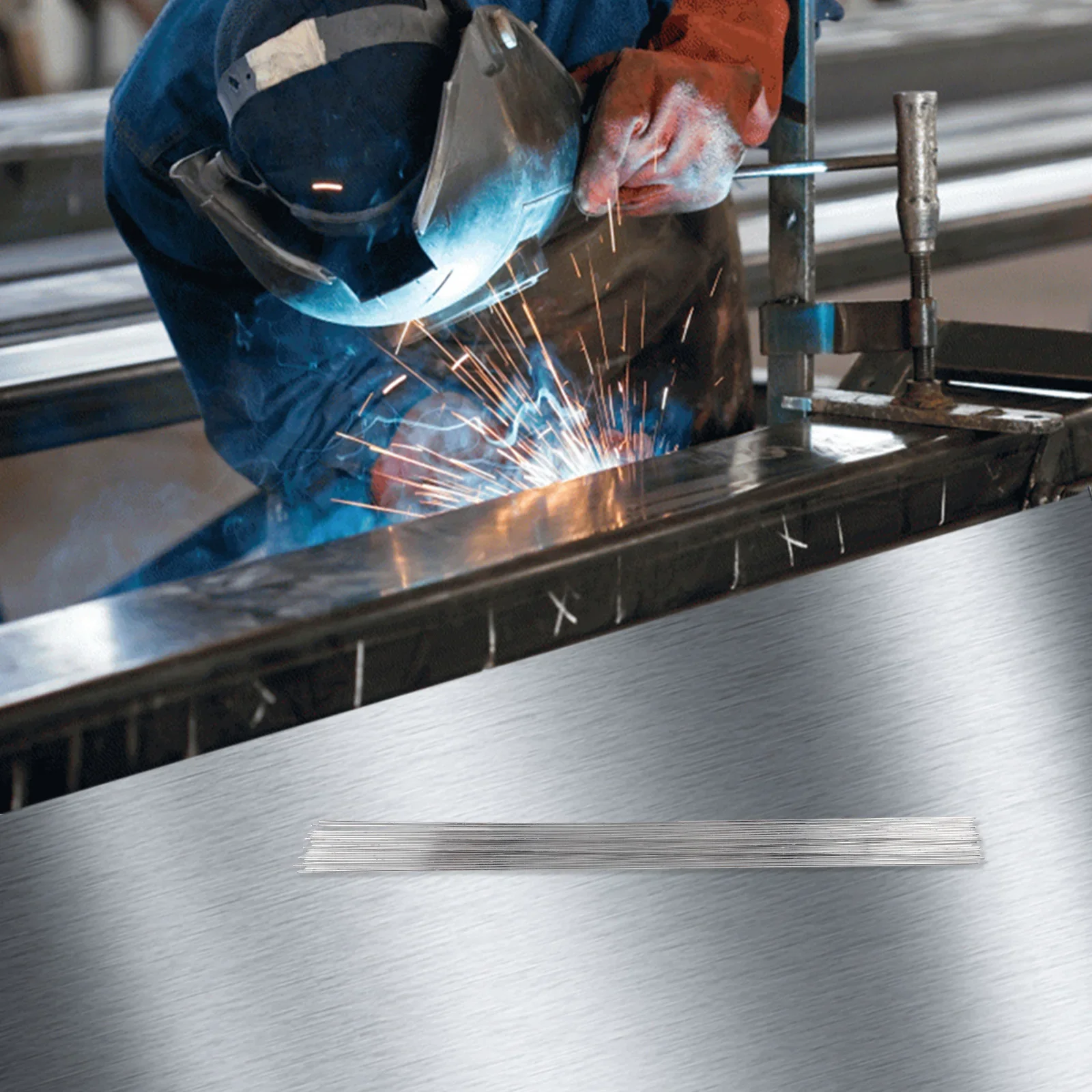 2*450mm Welding Rod 20pcs Aluminium Brazing Easy Good Welding Effect Low Temperature Hot Duraable High Quality
