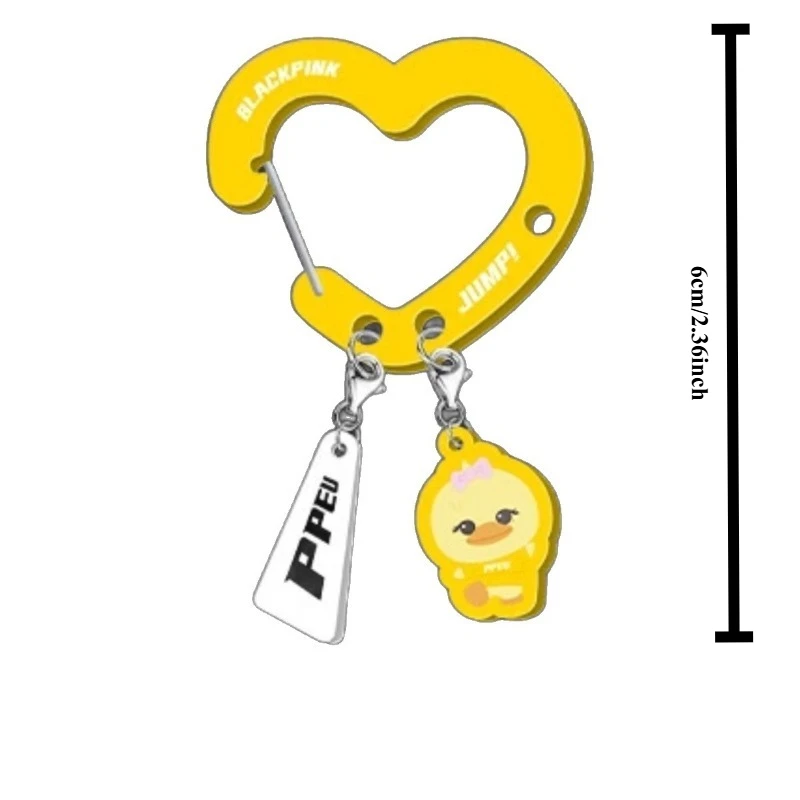 Black Pink Lovely Acrylic Fan‑themed Merchandise Cute Decorative Carabiners Trendy Keychains and Bag Daily Matching view 6