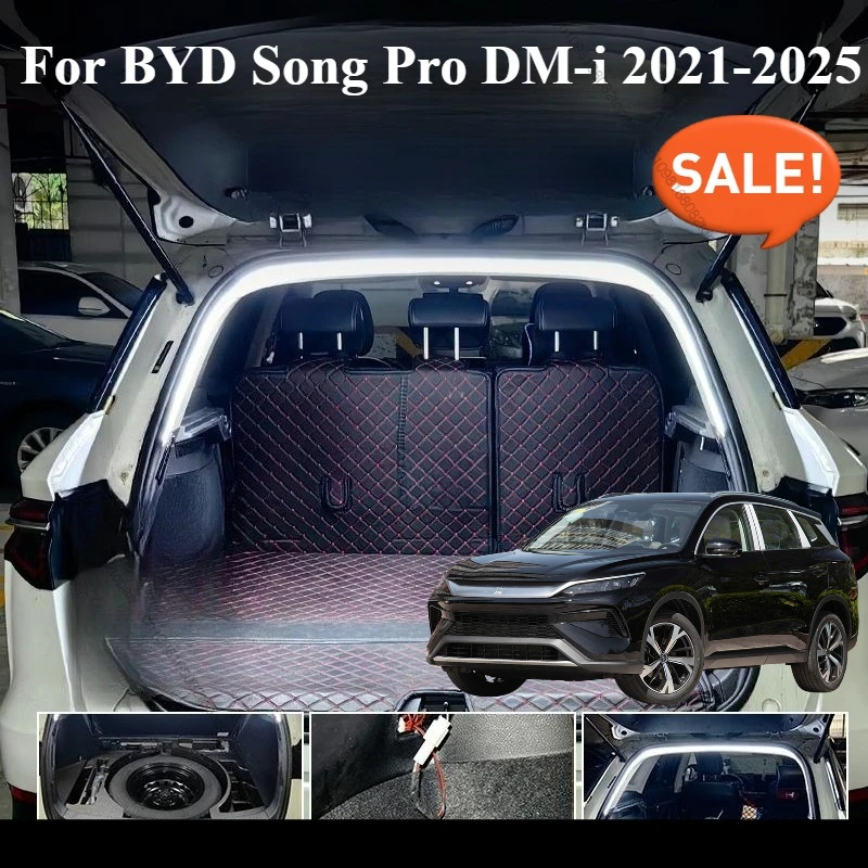 

For BYD Song Pro DM-i 2025 2024 2023 2022 2021 Car Rear Trunk Brighten LED Strip Lighting Waterproof Flexible Accessories