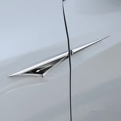 2PCS Car Body Fender Side Blade Metal Sticker For Chevrolet Cruze Malibu Sail Spark Captiva Equinox Trax Tracker AVEO Lova T250