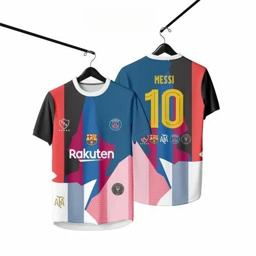 

Мужская одежда, модная брендовая быстросохнущая футболка с круглым вырезом Месси, трикотаж с номером 10, уличная футболка с короткими рукавами, спортивный мотоциклетный топ