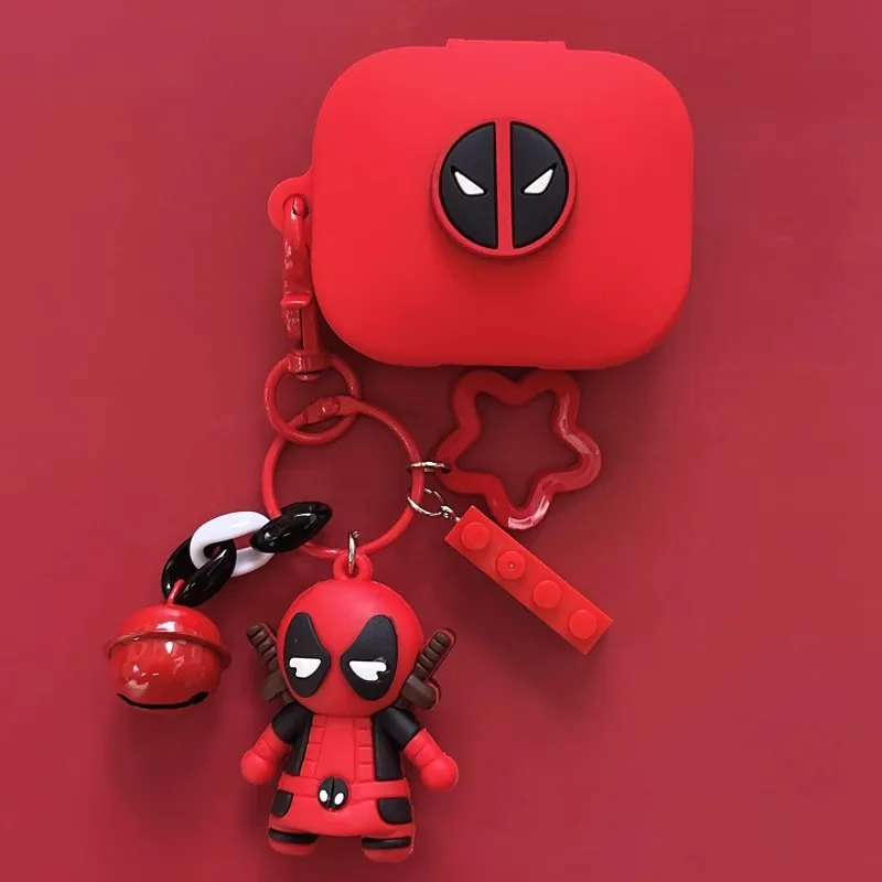 Étui pour écouteurs Marvel Deadpool, coque de protection pour écouteurs sans fil, silicone actif, porte-clés, Redmi Buds 5, 6S, 6