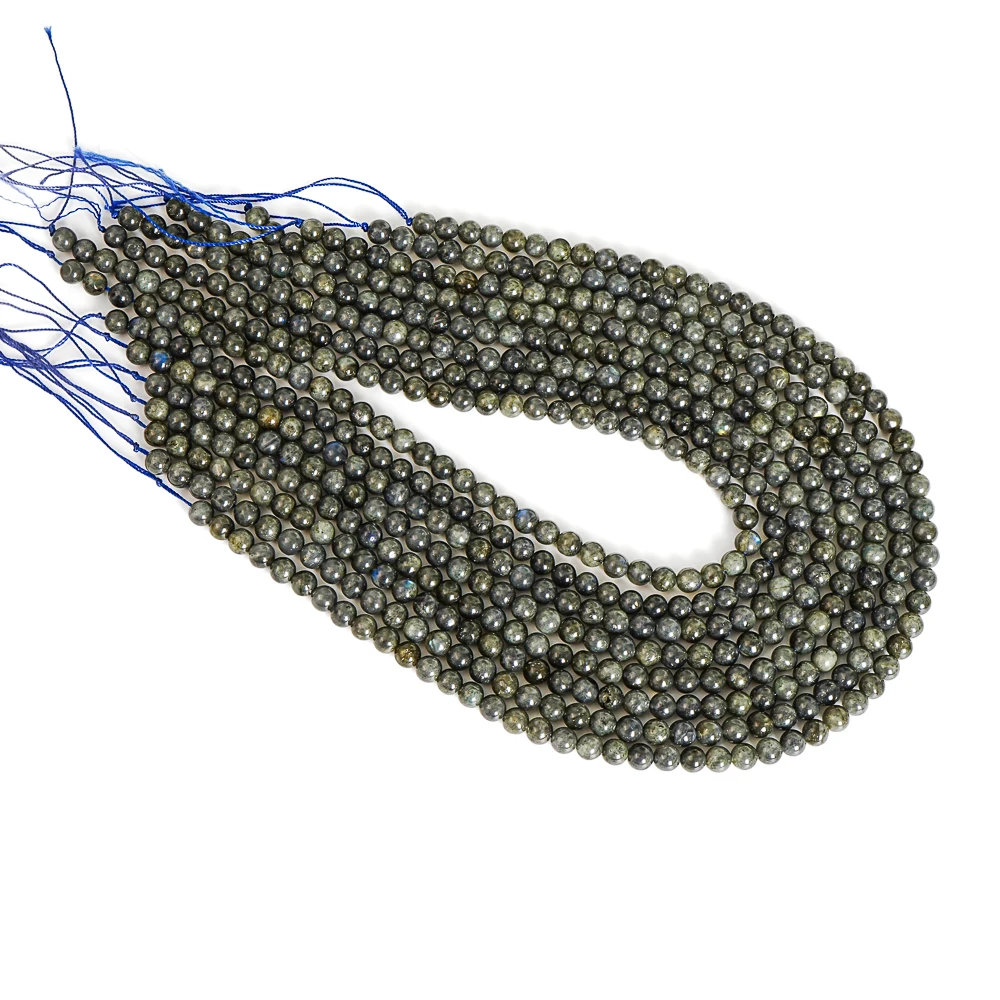 6mm 8mm Labradorite Stone Irregular Round Beads with Pre-Drilled Holes Gray Beaded Jewelry Supplies for DIY Necklace/Bracelet view 6