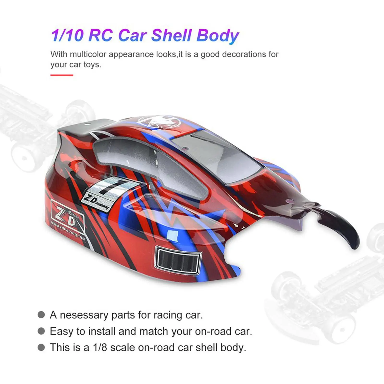 ZD Racing 1/8 RC Truck Car Body Shell Cover PVC Car Shell Part For 1:8 Off-road Buggy 8459 9116 08427 RC Racing RC Car Parts