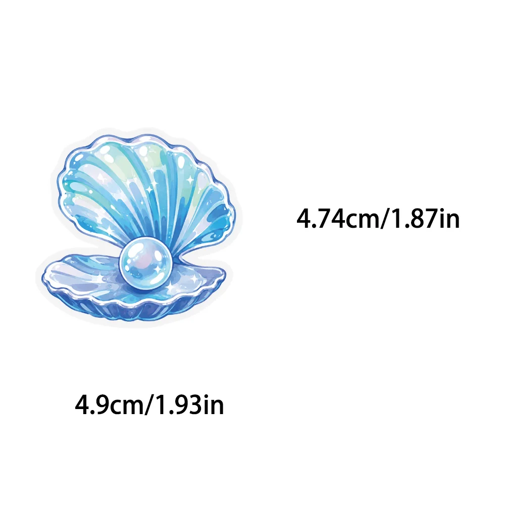 60PCS Frutiger Aero PET Stickers Set Dreamy Cartoon Ocean Theme with Fish Coral Design Beautiful Decorations for Scrapbook Phone