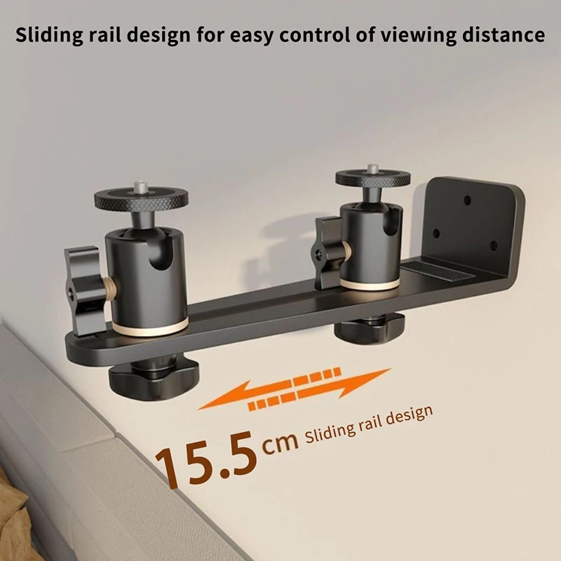 Wall-Mounted Bracket for Projector 360 Swivel Wall-Mount Projector Bracket 1/4 Universal Screw for Xgimi Jmgo Dangbei Stand
