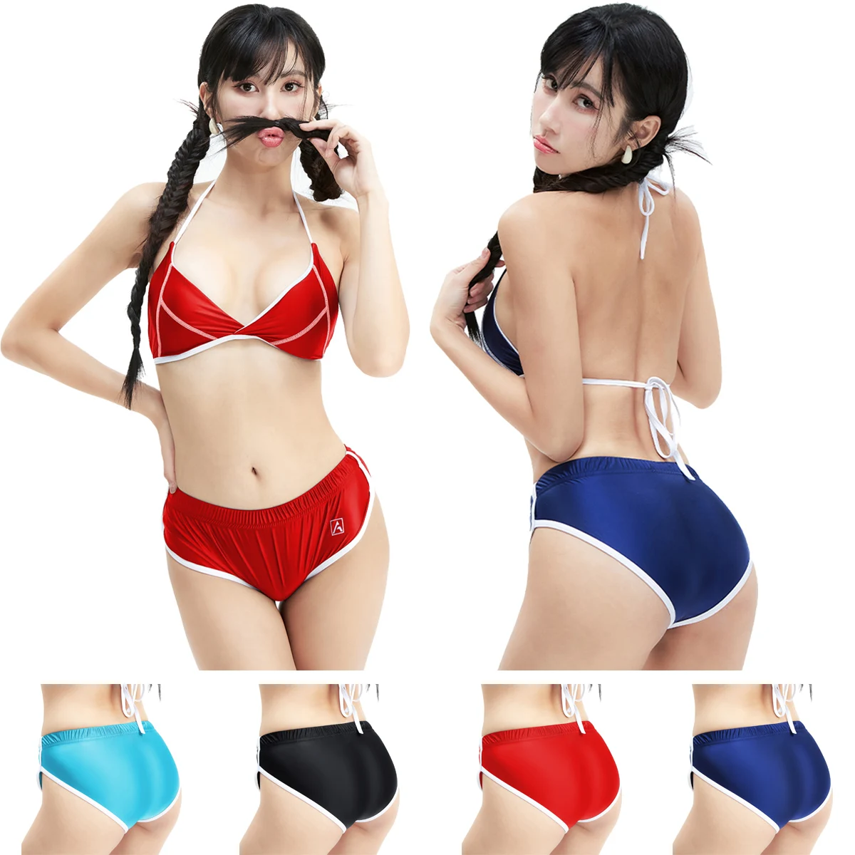 

AMORESY Women Sexy Glitter Smooth Soft Breathable Hot Underpants Stretch Shorts Briefs Spandex Sports Yoga Swimming Trunks Beach
