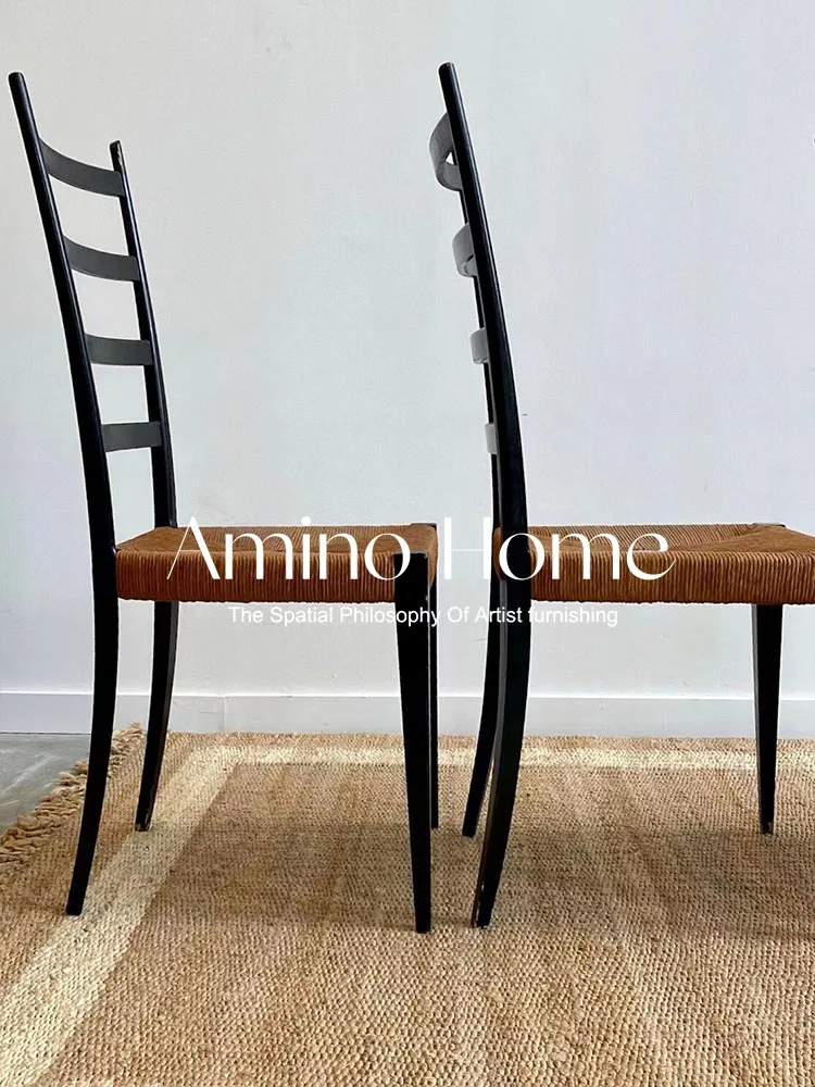 High Back Jantando a cadeira, cadeira simples do Rattan, madeira maciça, vento, Homestay