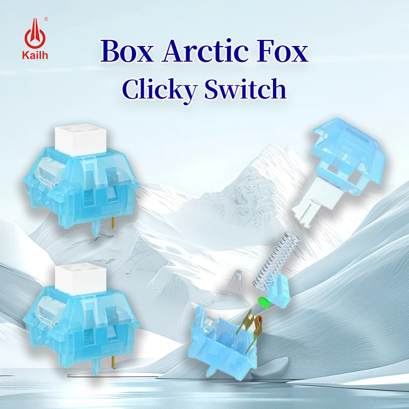 

Kailh BOX Arctic Fox Switch RGB SMD Clicky Switches For Mechanical Keyboard MX Switch 5 pins Blue White Custom Hot Swap
