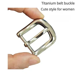 2.0cm Women's Belt Buckle Pure Titanium Prong Buckle Anti-allergic Rust-free Single Replacement Leather Belt Accessories