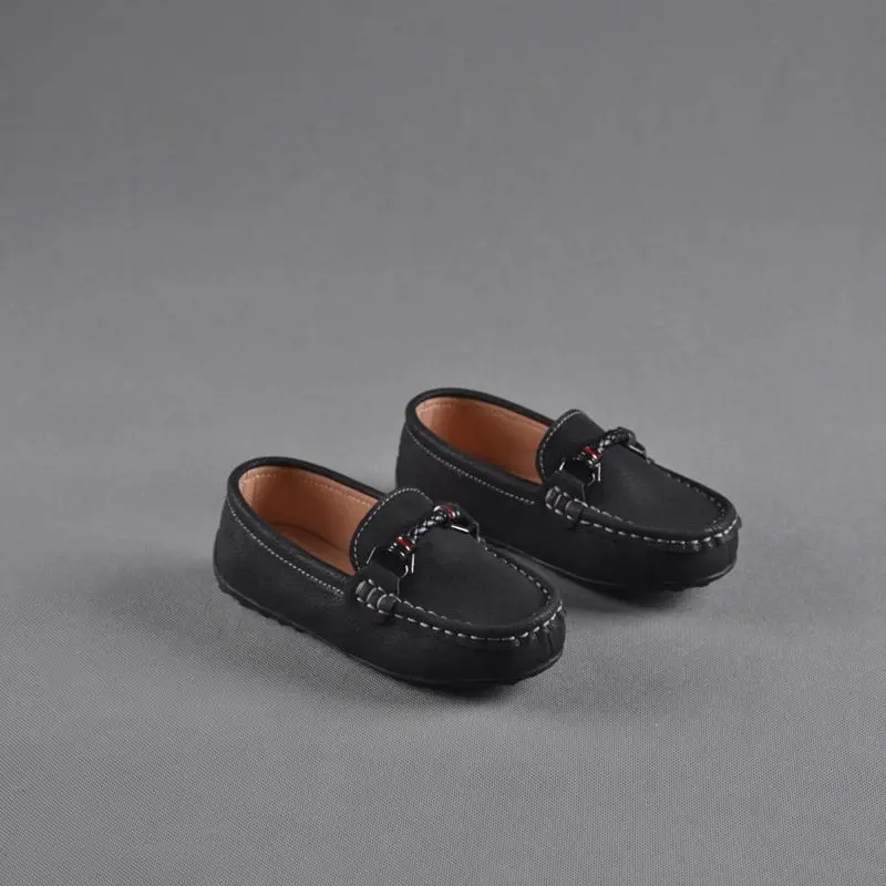 2024 Hot Sale Children Footwear For Boys Comfortable Casual Shoes Kids Slip On Flats Shoes Suede Leather Kids Moccasins