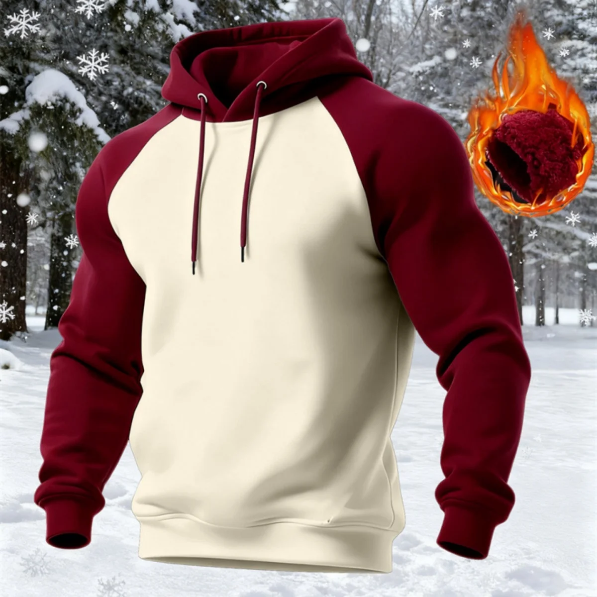 

Men's new autumn-winter casual loose-fitting hoodie - fashionable high street trend, men's and women's matching sports pullover