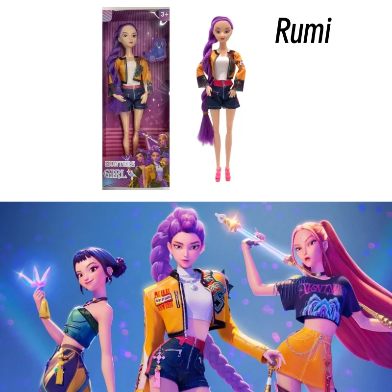 

2025 аниме KPOP охотники на демонов группа охотников высокий внешний вид клей кукла девушка декоративная кукла праздничные подарки