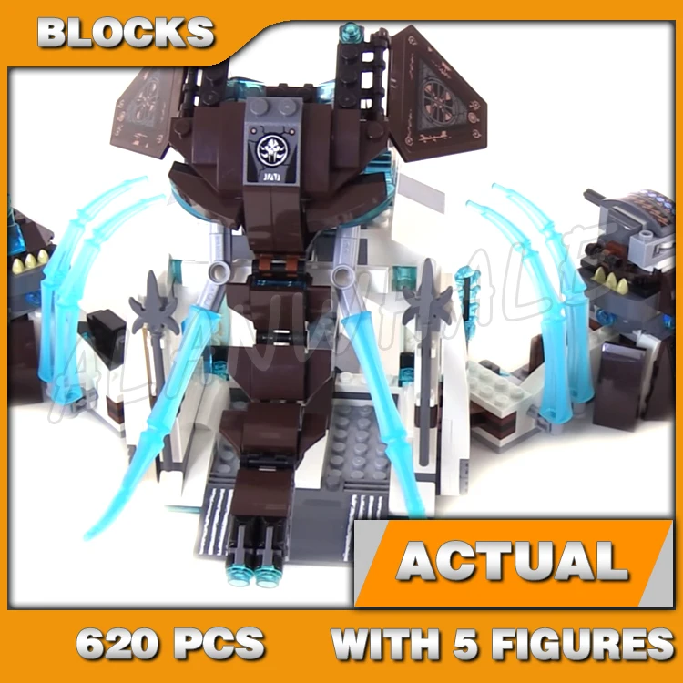 

620pcs Chima Mammoth Ice Stronghold Fortress Tusk Flipper Vehicle Rhino Roller 10356 Building Blocks Toys Compatible With Model