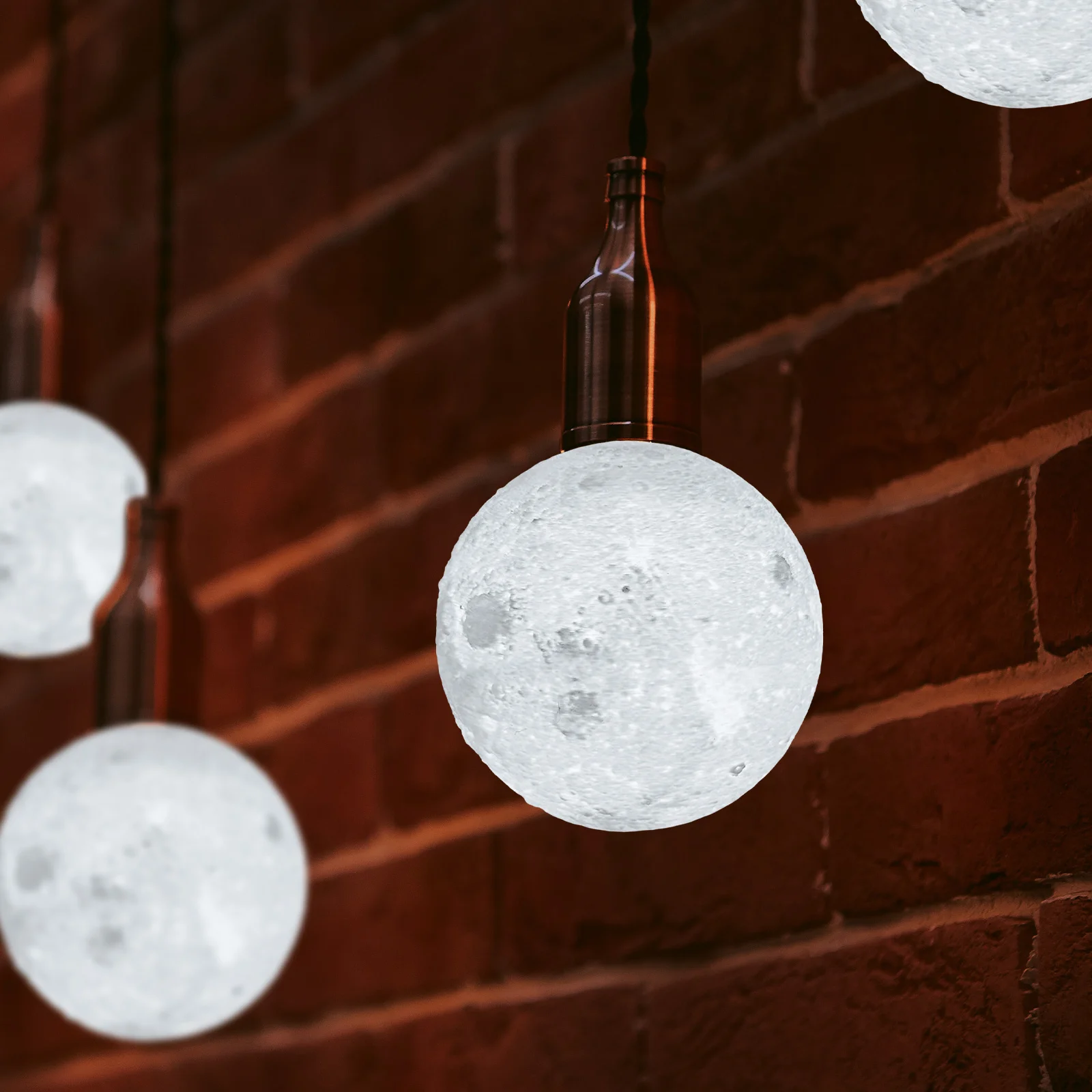 

3D Printing Moon Lampshade Round Shaped Creative Cover Plastic Soften Light Bedroom Decor Replacement Shades Home Lighting