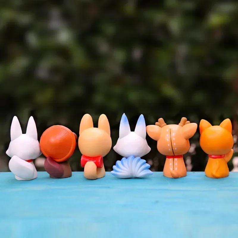 Kawaii Gashapon Capsule Toys Figure Partner Fox Dog Cat Cute Gachapon Anime Figurine Gacha Gift