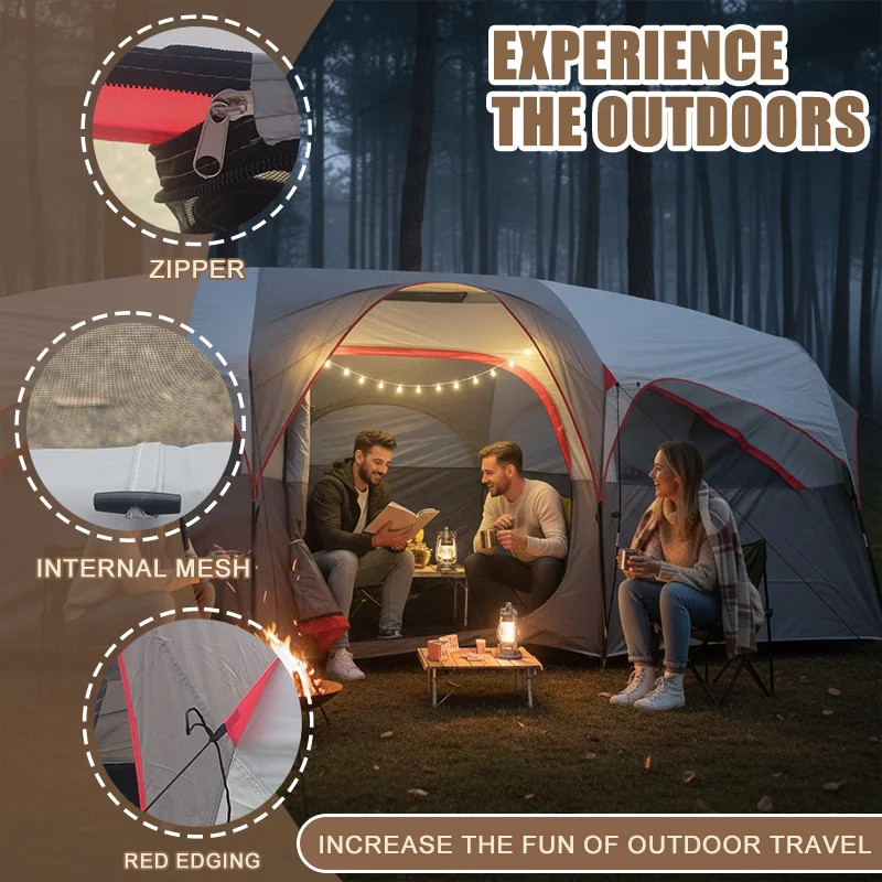 8인용 메쉬 통풍 캠핑 텐트, 봄 축제, 열대 휴양지, - Outdoor Adventure Festival 리뷰 및 가격
