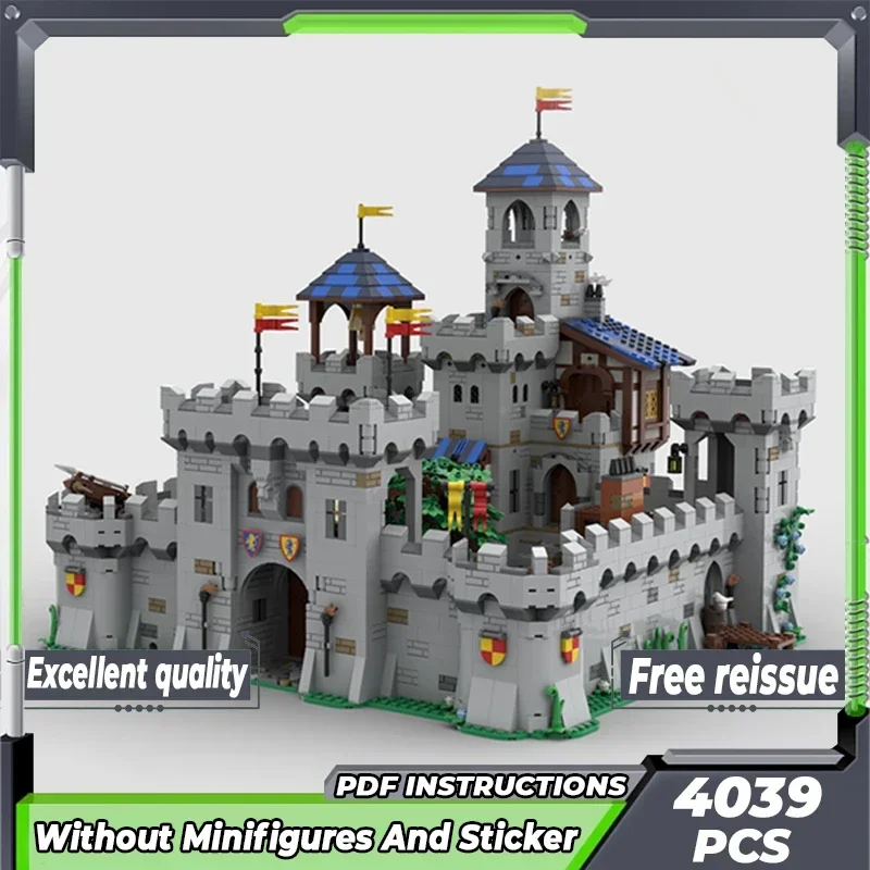 Medieval Fortress Model Moc Building Bricks Lion Warrior Castle Technology Modular Blocks Gifts Christmas Toys DIY Sets Assembly