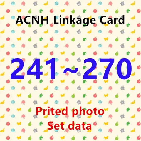 NFC 프린팅 카드 작업, NS 게임 시리즈 3 표준 카드, ACNH NTAG215, 241-270